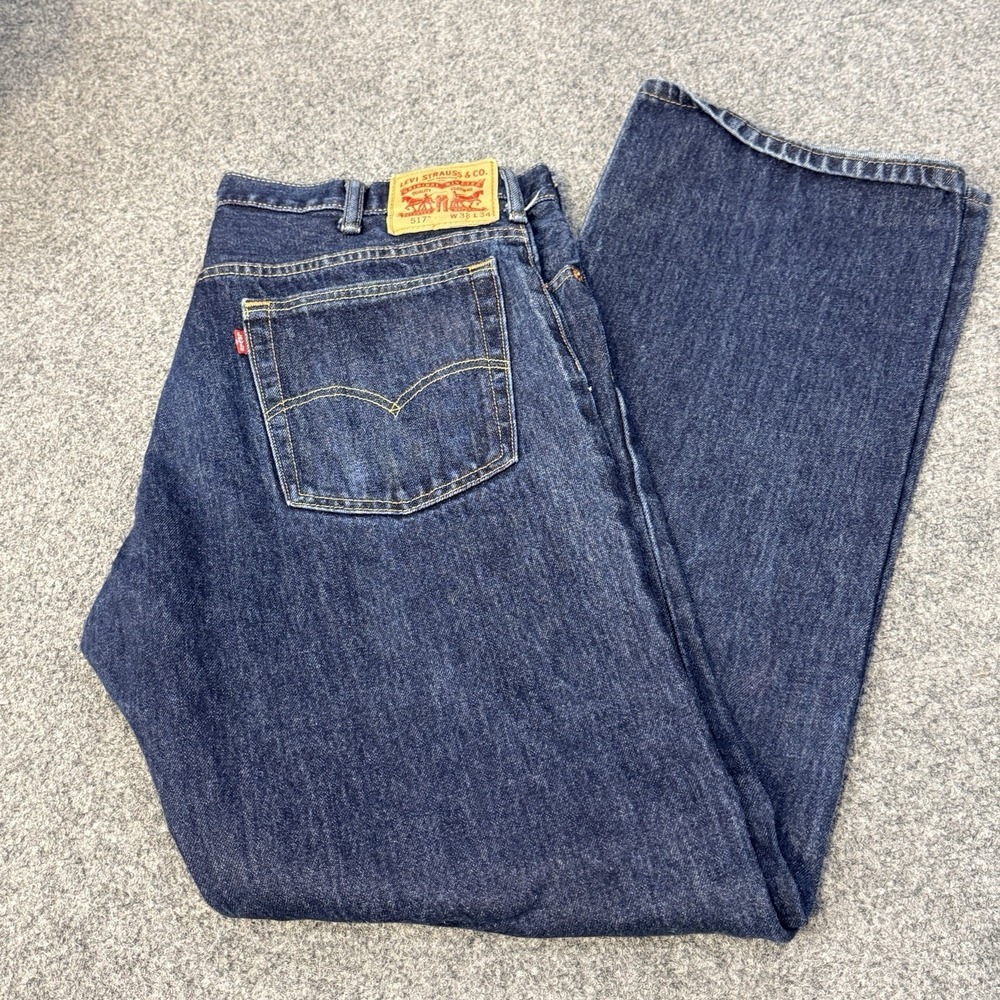 Levi's 517 Jeans Men's 38x34 Boot Cut Dark Wash Denim 100% Cotton